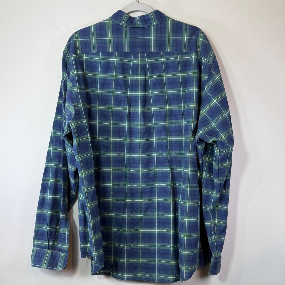 Ralph Lauren Plaid Button Down Men's XXL Navy Green Pony Logo Tartan Timeless - Picture 2 of 8